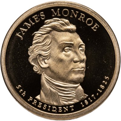 купить США 1 доллар (dollar) 2008 S Proof "Джеймс Монро (5-й президент США)" знак монетного двора "S" - Сан-Франциско