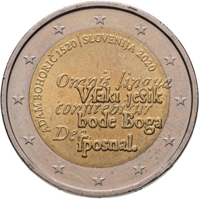 купить Словения 2 евро 2020 "500 лет со дня рождения Адама Бохорича"