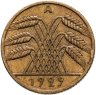 Купить Германия 10 рейхспфеннигов (reichspfennig) 1929 знак монетного двора "A" — Берлин