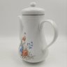 Купить Чайник/кофейник с декором в виде полевых цветов, фарфор, деколь, золочение, Colditz (Кольдиц), ГДР, 1960-1990 гг.