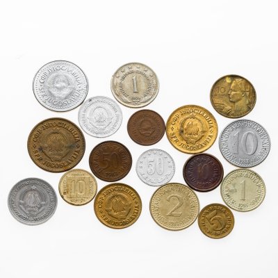 купить Югославия набор из 17 монет 1, 2, 10, 20 динаров, 5, 10, 20, 25, 50 пар (пара, para) 1953-1990