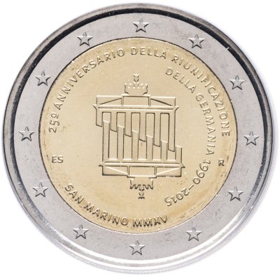 купить Сан-Марино 2 евро 2015 "25 лет объединению Германии", в буклете
