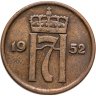 Купить Норвегия 2 эре (ore) 1952  Без "KONGERIKET NORGE"