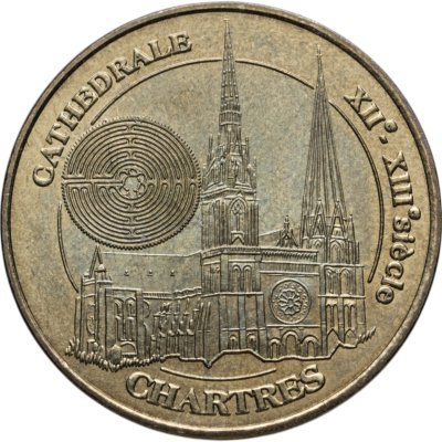 купить Франция туристический жетон "Кафедральный собор Сен-Жан в Лионе" 2010