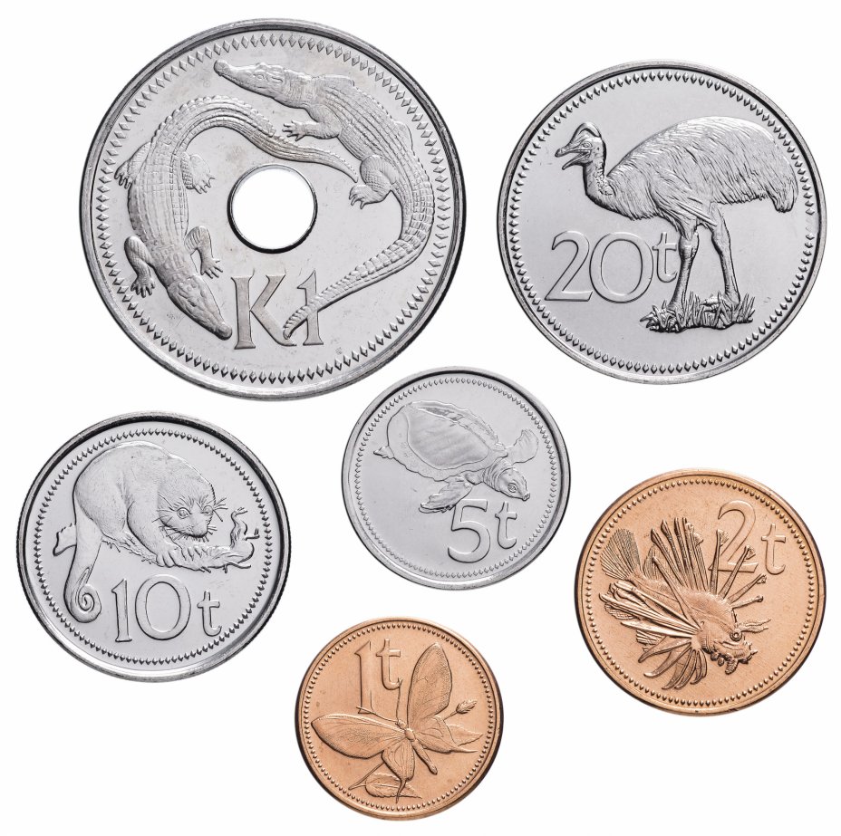 купить Папуа- Новая Гвинея набор монет 2004-2006 (6 штук)