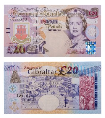 купить Гибралтар 20 фунтов 2004 300 лет Британского правления