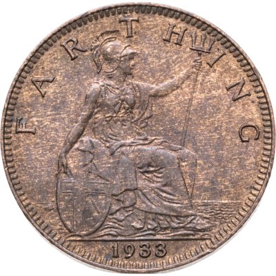 купить Великобритания 1 фартинг (farthing) 1933