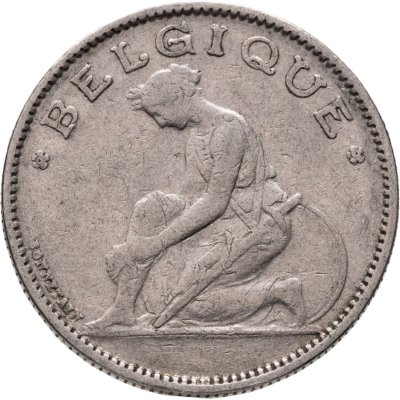 купить Бельгия 1 франк 1922 Надпись на французском - 'BELGIQUE'
