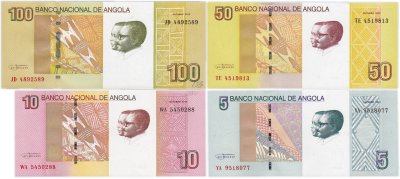 купить Ангола набор из 4 банкнот 5, 10, 50, 100 эскудо 2012 "Водопад"