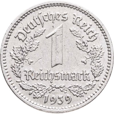 купить Германия, Третий рейх 1 рейхсмарка (reichsmark) 1939 А