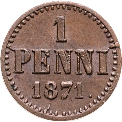 купить 1 пенни (penni) 1871 Российская Финляндия