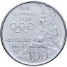 Купить Сан-Марино 100 лир (lire) 1980 XXII летние Олимпийские Игры, Москва 1980