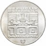 Купить Австрия 100 шиллингов (shillings) 1975 "XII зимние Олимпийские Игры, Инсбрук 1976 - Лыжник" (знак монетного двора: "Щит" - Вена)