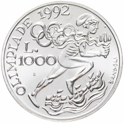 купить Сан-Марино 1000 лир (lire) 1991 "XXV летние Олимпийские Игры, Барселона 1992"