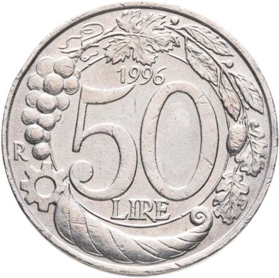 купить Италия 50 лир 1996