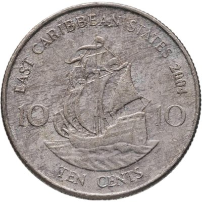 купить Восточные Карибы 10 центов (cents) 2004