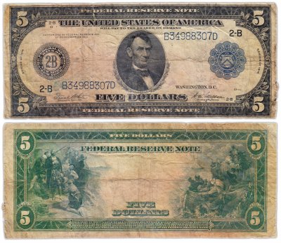 купить США 5 долларов 1914 Series 1914 (Pick 359) New York, White-Mellon