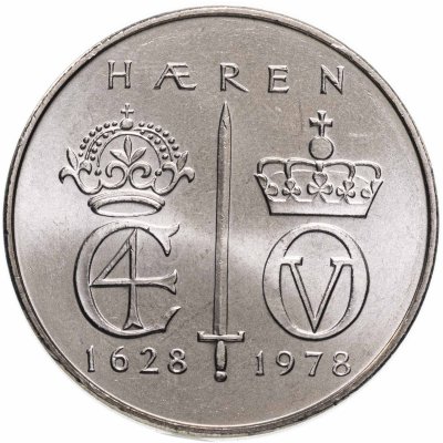 купить Норвегия 5 крон 1978 "350 лет норвежской армии"