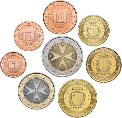 купить Мальта набор из 8 монет евро 2008