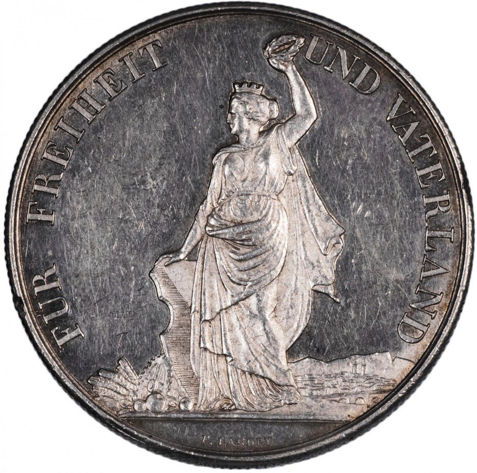 купить Швейцария 5 франков 1872