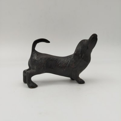 купить Статуэтка "Собака", металл, литье, гравировка, СССР, 1980-1990 гг.