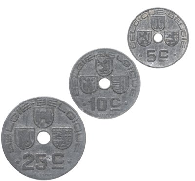 купить Бельгия, набор монет 1941-1943 годов (3 монеты)