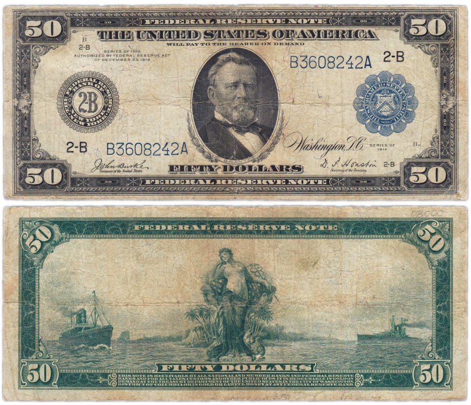 купить США 50 долларов 1914 Series 1914 (Pick 362) New York, Burke-Houston