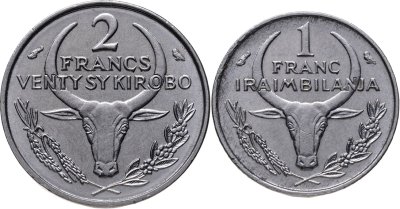 купить Мадагаскар, набор 2-х монет 1965 года