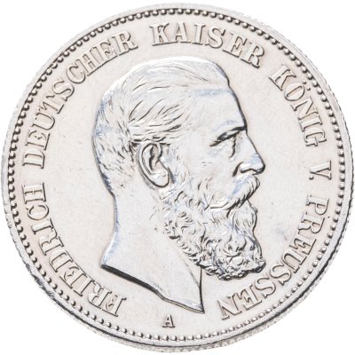 купить Германская Империя, Пруссия 2 марки (mark) 1888 А Фридрих III