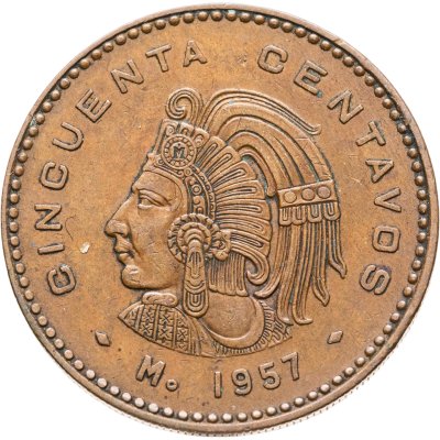 купить Мексика 50 сентаво (centavos) 1957