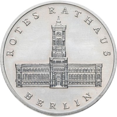 купить Германия (ГДР) 5 марок 1987 "750 лет Берлину – Красная Ратуша"