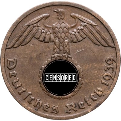 купить Германия (Третий рейх) 1 рейхспфенниг (reichspfennig) 1939 F