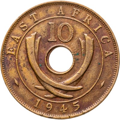 купить Британская Восточная Африка 10 центов (cents) 1945