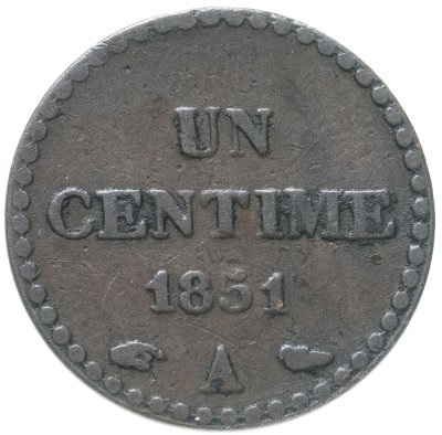 Купить Франция 1 сантим (centime) 1851