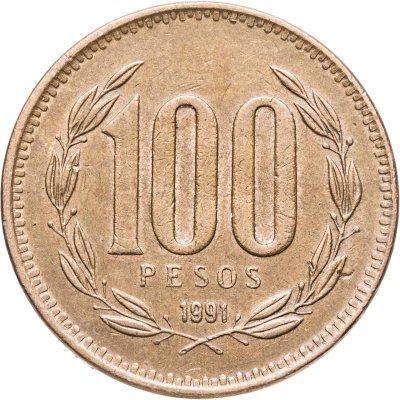 купить Чили 100 песо (pesos) 1991