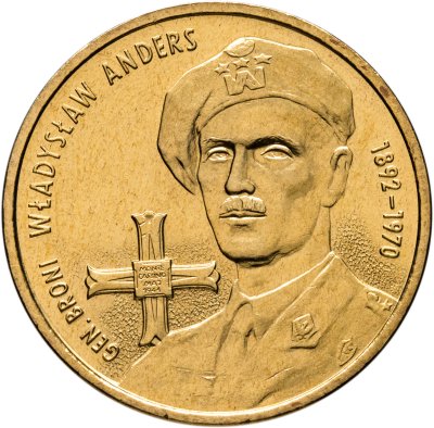 купить Польша 2 злотых 2002 "110 лет со дня рождения Владислава Андерса"