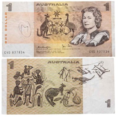 купить Австралия 1 доллар 1974-1983 "Картины аборигенов" Елизавета