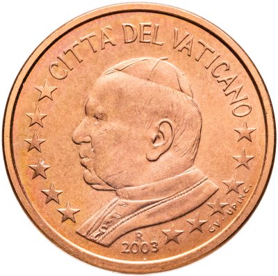 купить Ватикан 5 центов (cents) 2003 "Портрет Папы Иоана Павла II"
