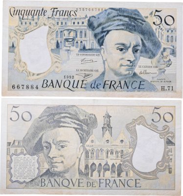 купить Франция 50 франков 1992 (Pick 152f)