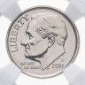 Купить США 10 центов (one dime) 2001 "Roosevelt Dime" в слабе DNC MS64