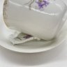 Купить Чайная пара с цветочным декором,  De Fuisseaux Baudour, фарфор, деколь, золочение, Бельгия, 1900-1918 гг.