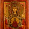 Купить Икона "Знамение Пресвятой Богородицы", Холуй, дерево, темпера, Российская империя, 1850-1915 гг.