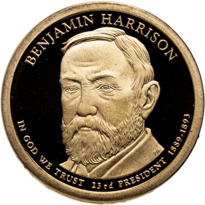 купить США 1 доллар (dollar) 2012 S Бенджамин Гаррисон (23-й президент США), знак монетного двора: "S" - Сан-Франциско