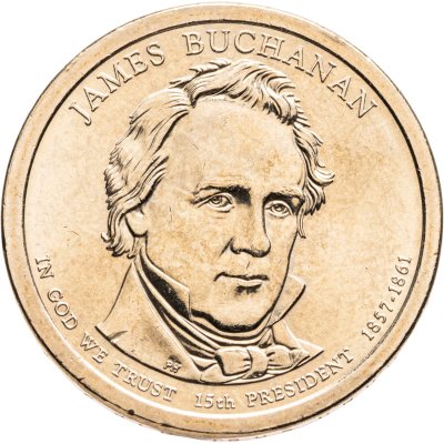 купить США 1 доллар 2010 P "15-ый Президент США - Джеймс Бьюкенен"