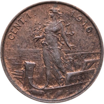 купить Италия 1 чентезимо (centesimo) 1916