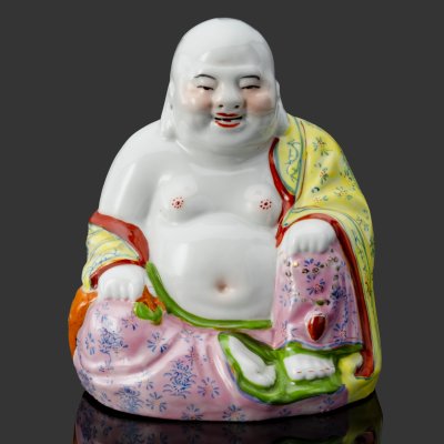 купить Статуэтка "Хотей" (божество счастья, веселья, благополучия и достатка), фарфор, роспись, Китай, 1950-1970 гг.