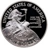 Купить США 1 доллар 1996 "150 лет Смитсоновскому институту" в футляре с сертификатом