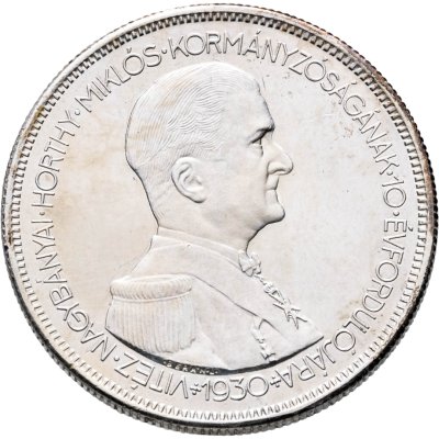 купить Венгрия 5 пенгё (пенго, pengo) 1930 "10 лет регенства Адмирала Хорти"