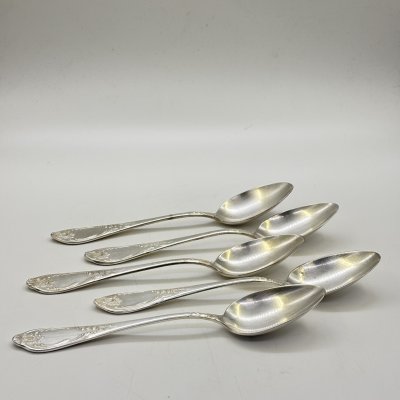 купить Набор столовых ложек на 5 персон, мНЦ (медь-никель-цинк), Вольнянский завод столовых приборов им. Шевченко (ЗiШ, ЗиШ), СССР, 1970-1990 гг.