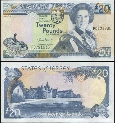 Купить Джерси 20 фунтов ND (2000) [Бумага Pick 29]